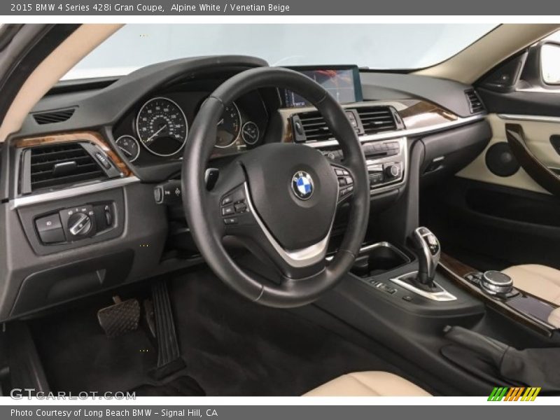 Alpine White / Venetian Beige 2015 BMW 4 Series 428i Gran Coupe