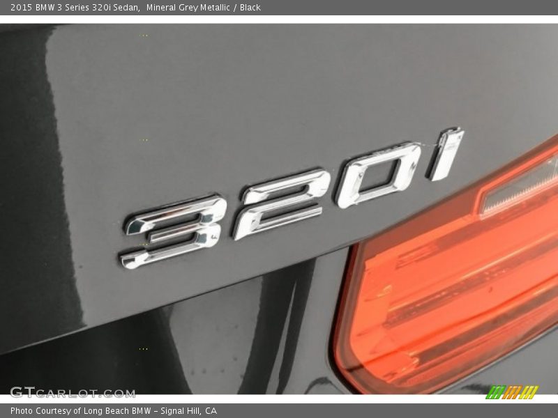 Mineral Grey Metallic / Black 2015 BMW 3 Series 320i Sedan