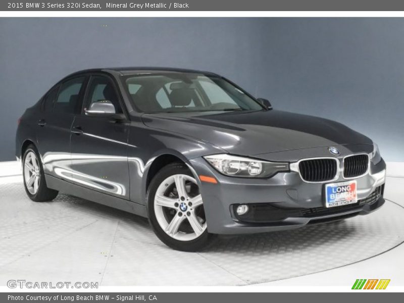 Mineral Grey Metallic / Black 2015 BMW 3 Series 320i Sedan