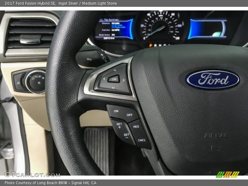 Ingot Silver / Medium Light Stone 2017 Ford Fusion Hybrid SE