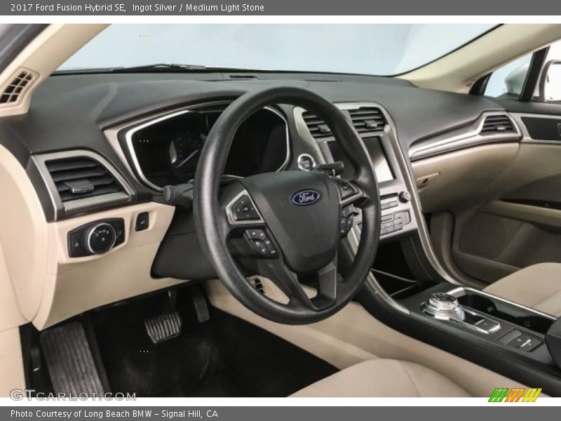 Ingot Silver / Medium Light Stone 2017 Ford Fusion Hybrid SE
