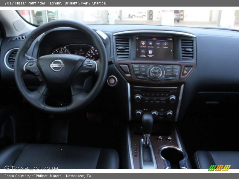 Brilliant Silver / Charcoal 2017 Nissan Pathfinder Platinum