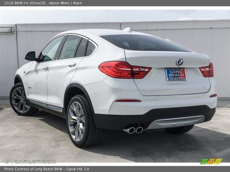 Alpine White / Black 2018 BMW X4 xDrive28i