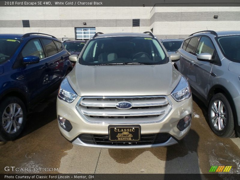 White Gold / Charcoal Black 2018 Ford Escape SE 4WD