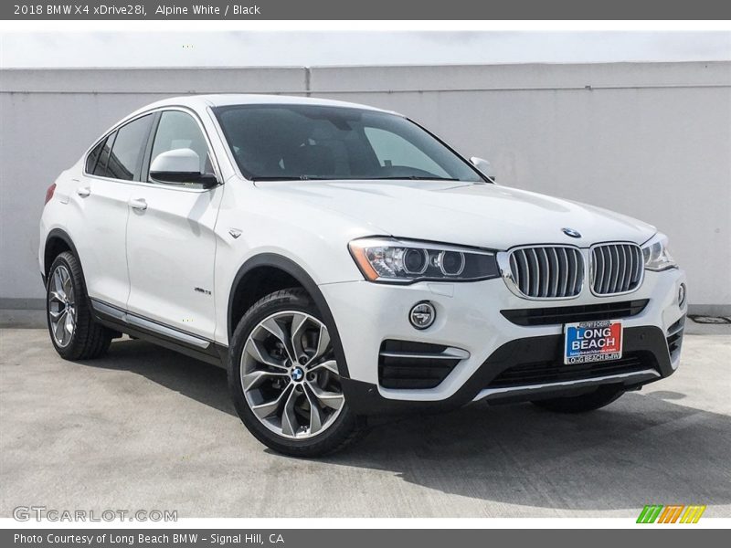Alpine White / Black 2018 BMW X4 xDrive28i