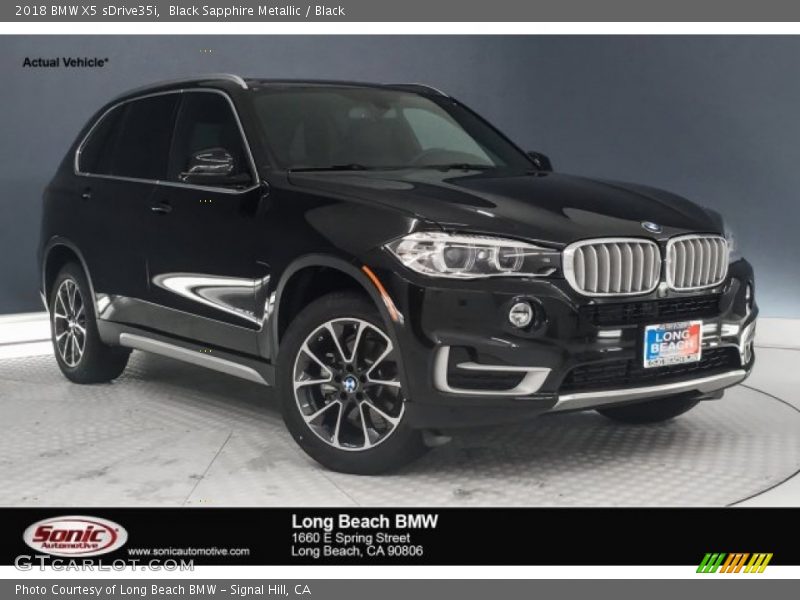 Black Sapphire Metallic / Black 2018 BMW X5 sDrive35i