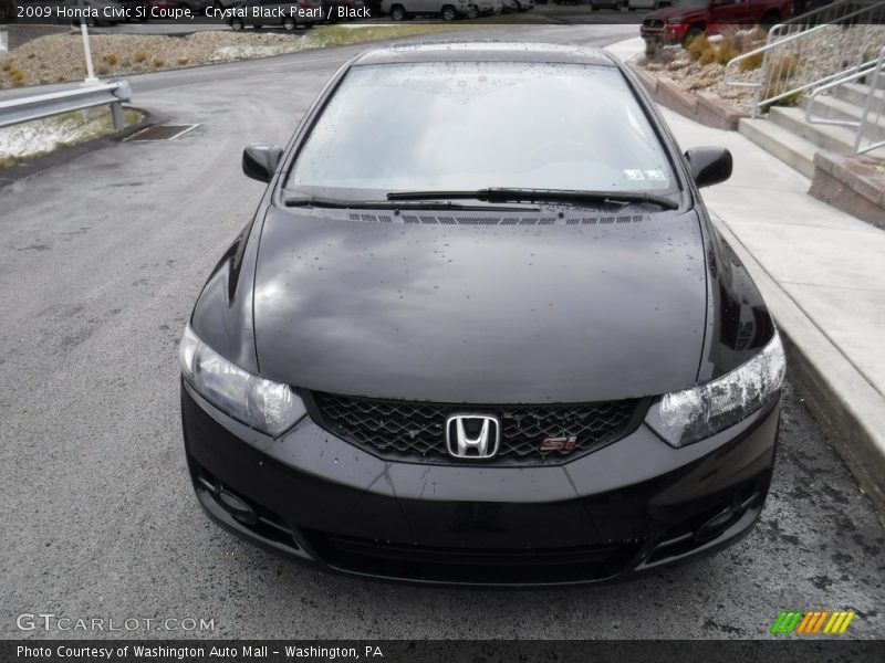 Crystal Black Pearl / Black 2009 Honda Civic Si Coupe