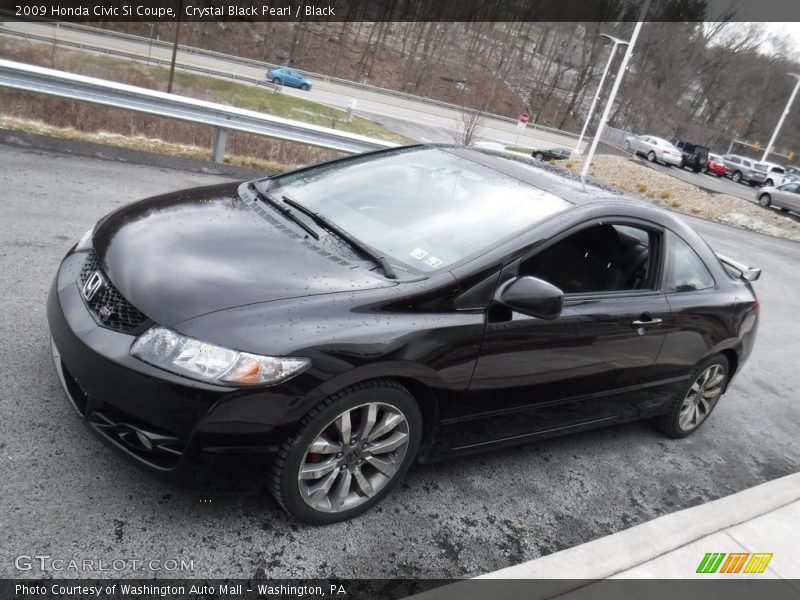 Crystal Black Pearl / Black 2009 Honda Civic Si Coupe