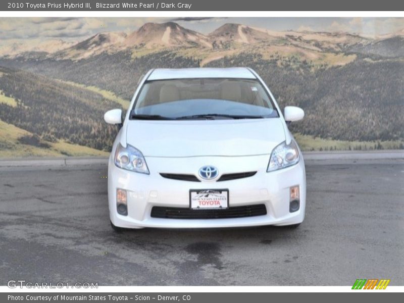 Blizzard White Pearl / Dark Gray 2010 Toyota Prius Hybrid III