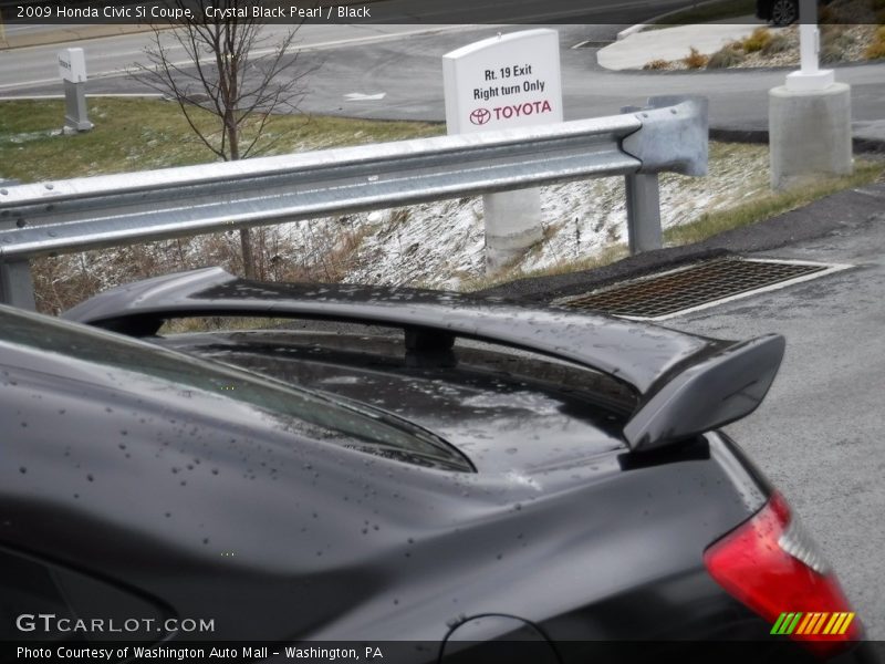 Crystal Black Pearl / Black 2009 Honda Civic Si Coupe
