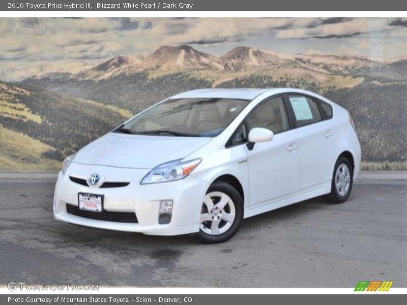 Blizzard White Pearl / Dark Gray 2010 Toyota Prius Hybrid III