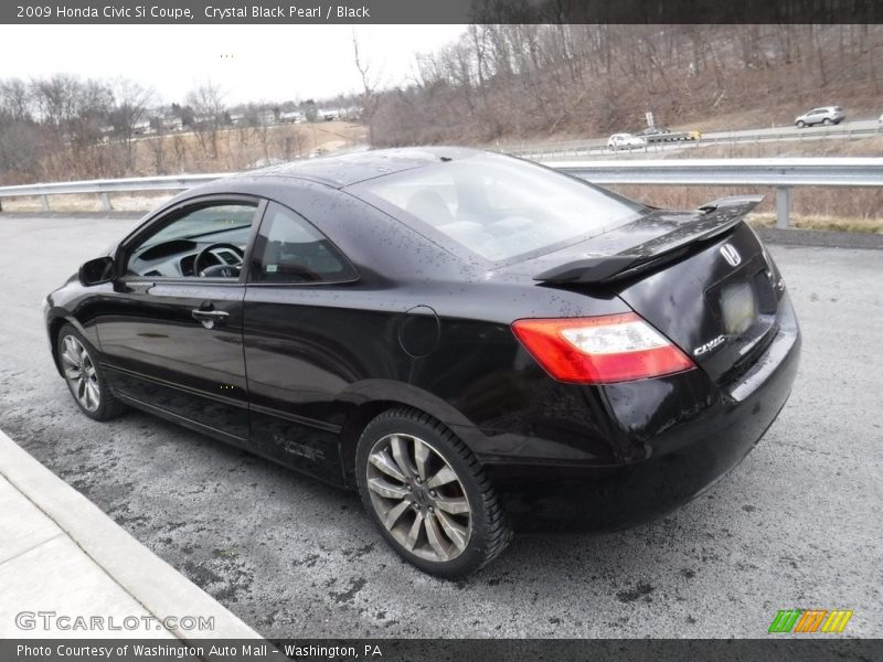 Crystal Black Pearl / Black 2009 Honda Civic Si Coupe