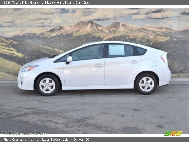 Blizzard White Pearl / Dark Gray 2010 Toyota Prius Hybrid III