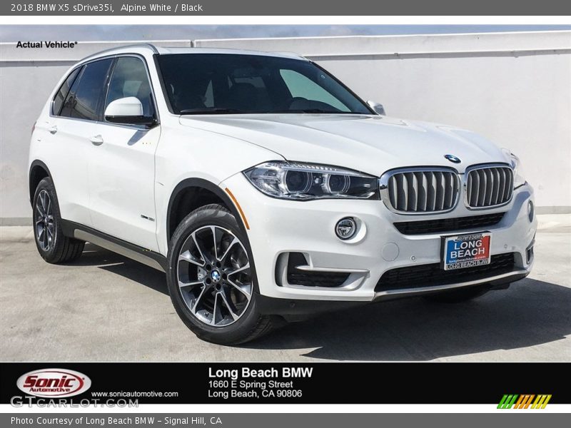 Alpine White / Black 2018 BMW X5 sDrive35i