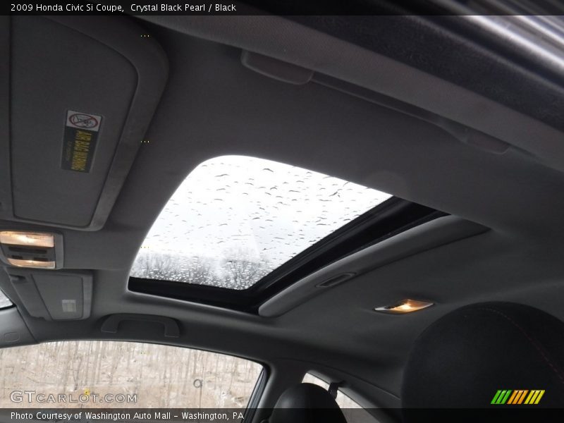 Crystal Black Pearl / Black 2009 Honda Civic Si Coupe