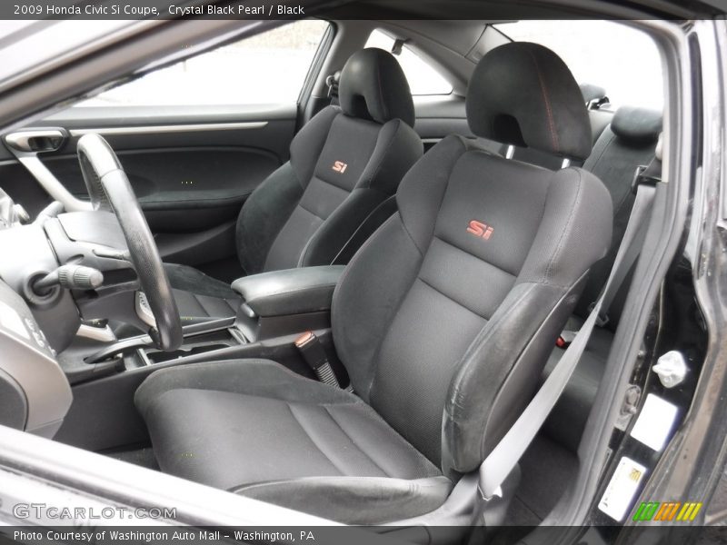Crystal Black Pearl / Black 2009 Honda Civic Si Coupe