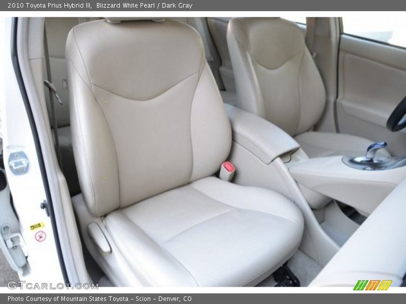 Blizzard White Pearl / Dark Gray 2010 Toyota Prius Hybrid III
