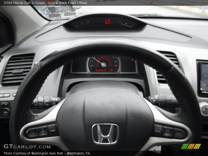 Crystal Black Pearl / Black 2009 Honda Civic Si Coupe