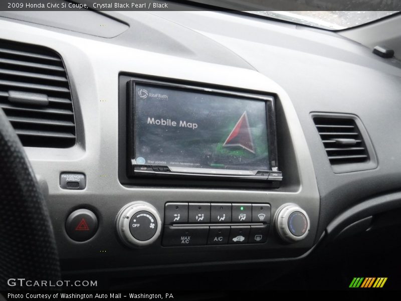 Crystal Black Pearl / Black 2009 Honda Civic Si Coupe