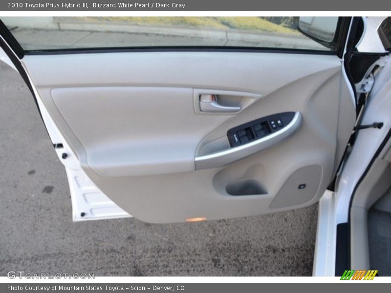 Blizzard White Pearl / Dark Gray 2010 Toyota Prius Hybrid III