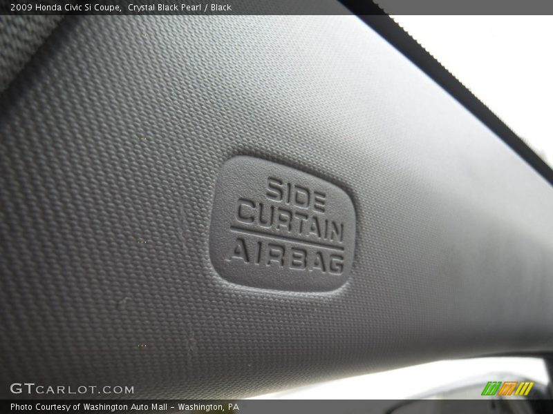 Crystal Black Pearl / Black 2009 Honda Civic Si Coupe