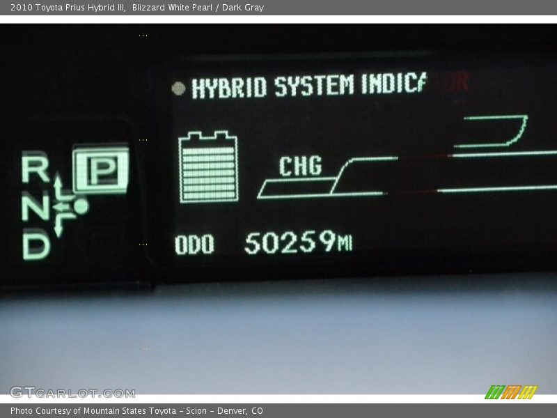 Blizzard White Pearl / Dark Gray 2010 Toyota Prius Hybrid III