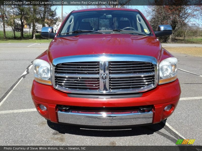 Inferno Red Crystal Pearl / Khaki 2006 Dodge Ram 2500 Laramie Quad Cab