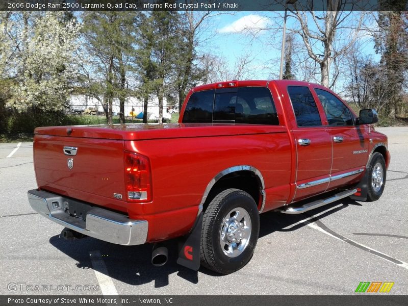 Inferno Red Crystal Pearl / Khaki 2006 Dodge Ram 2500 Laramie Quad Cab