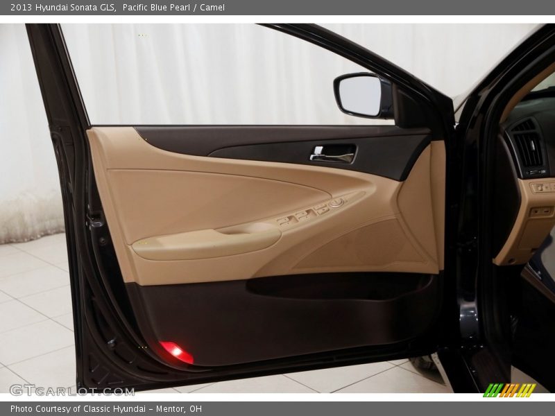 Pacific Blue Pearl / Camel 2013 Hyundai Sonata GLS