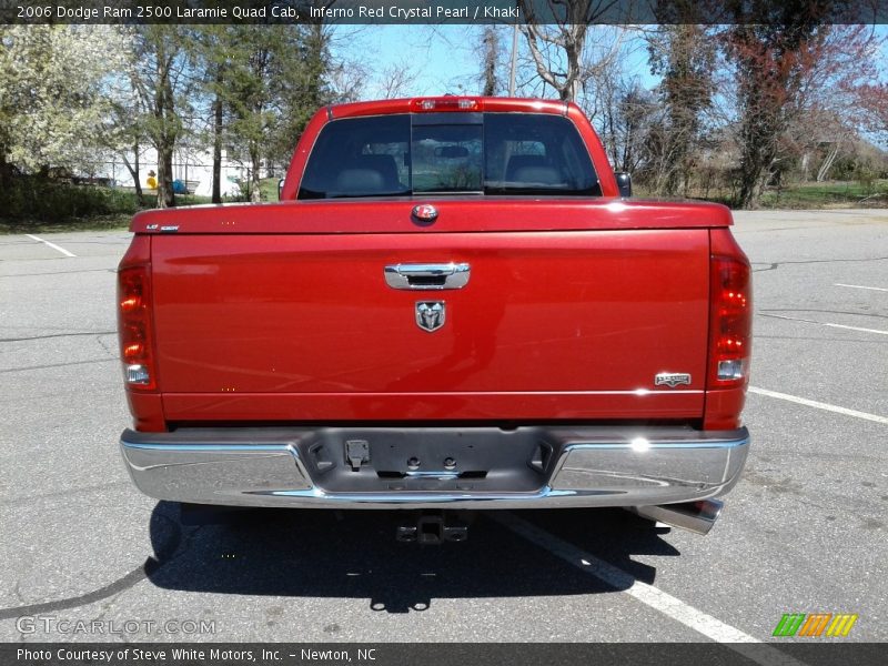 Inferno Red Crystal Pearl / Khaki 2006 Dodge Ram 2500 Laramie Quad Cab