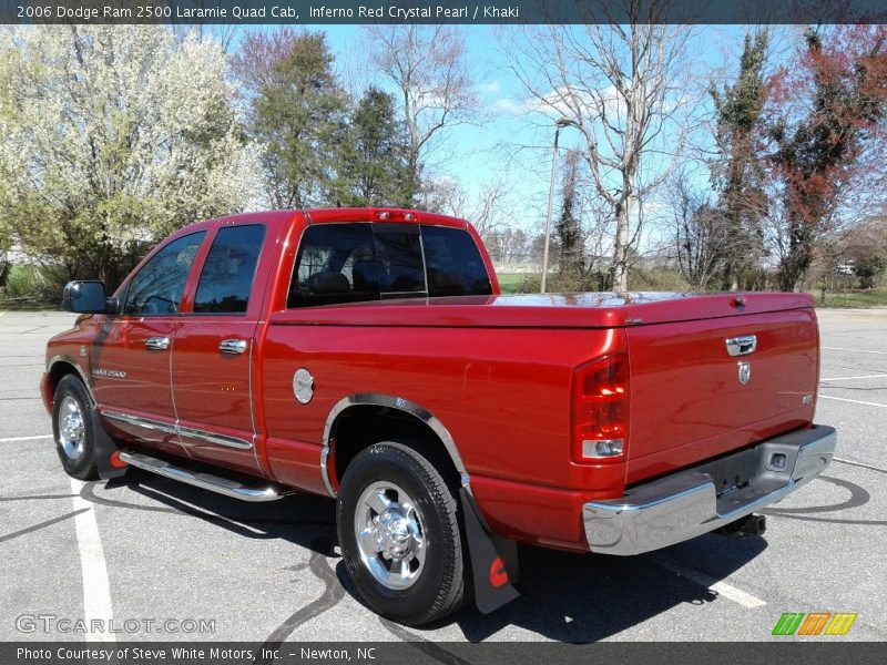 Inferno Red Crystal Pearl / Khaki 2006 Dodge Ram 2500 Laramie Quad Cab