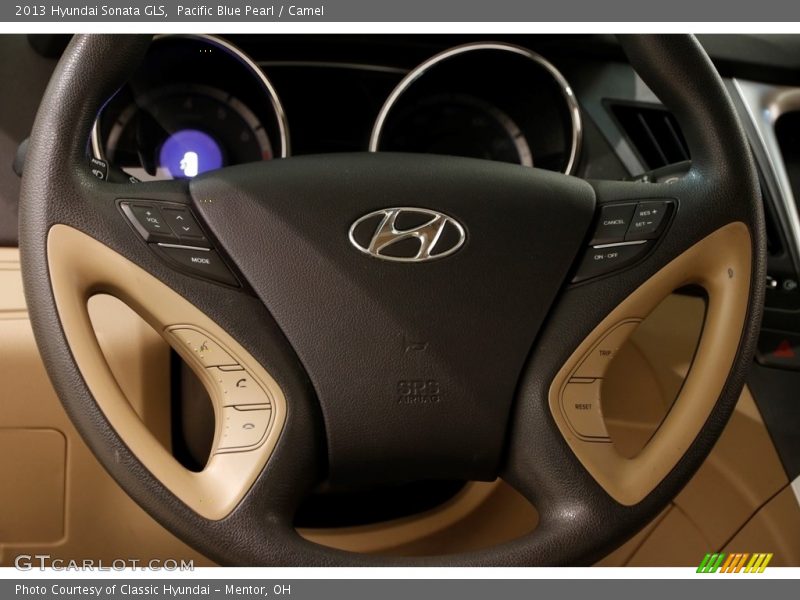 Pacific Blue Pearl / Camel 2013 Hyundai Sonata GLS