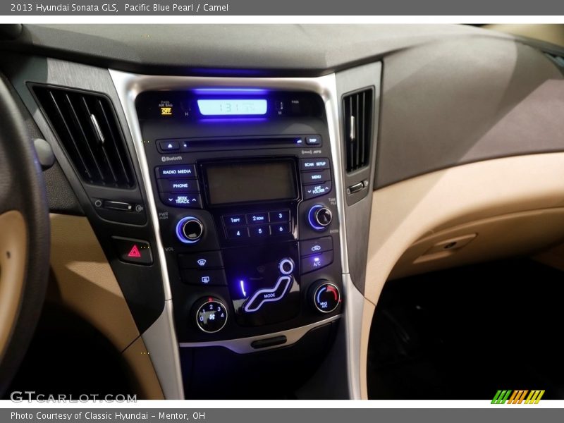 Pacific Blue Pearl / Camel 2013 Hyundai Sonata GLS