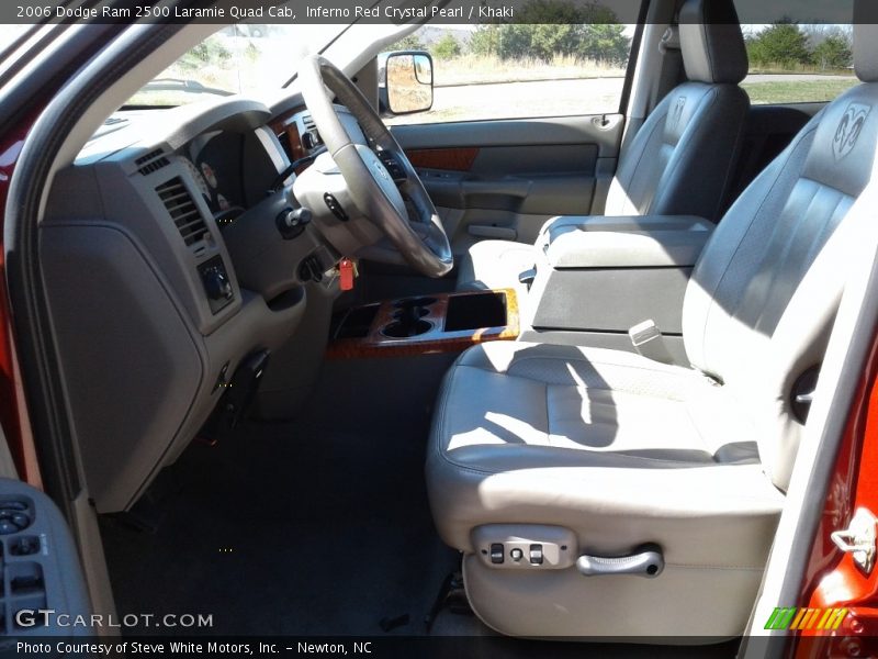 Inferno Red Crystal Pearl / Khaki 2006 Dodge Ram 2500 Laramie Quad Cab