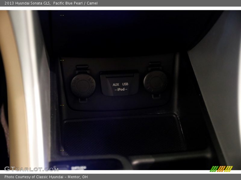Pacific Blue Pearl / Camel 2013 Hyundai Sonata GLS