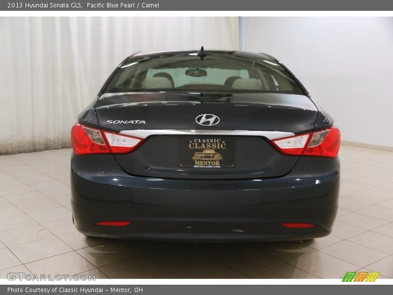 Pacific Blue Pearl / Camel 2013 Hyundai Sonata GLS