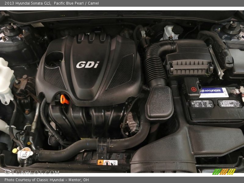 Pacific Blue Pearl / Camel 2013 Hyundai Sonata GLS
