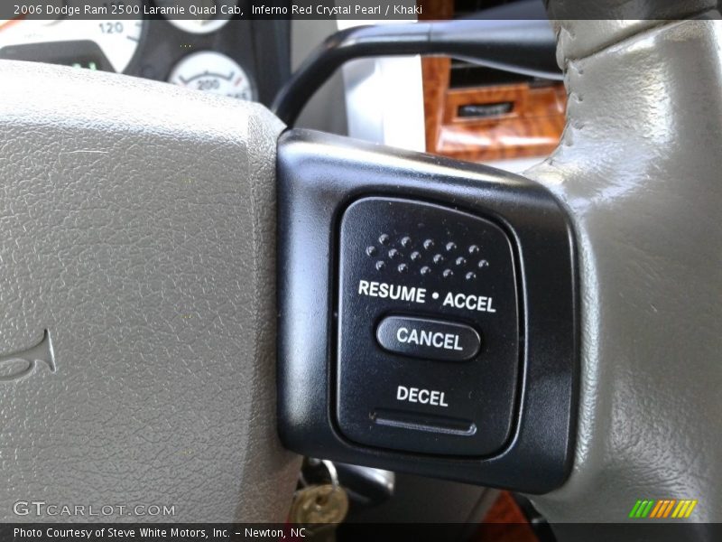 Inferno Red Crystal Pearl / Khaki 2006 Dodge Ram 2500 Laramie Quad Cab