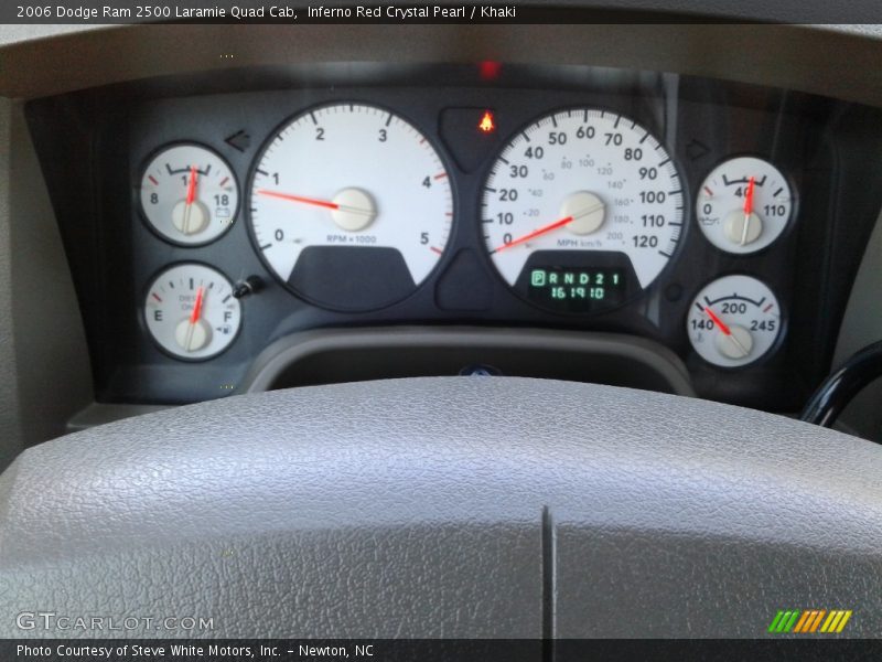 Inferno Red Crystal Pearl / Khaki 2006 Dodge Ram 2500 Laramie Quad Cab