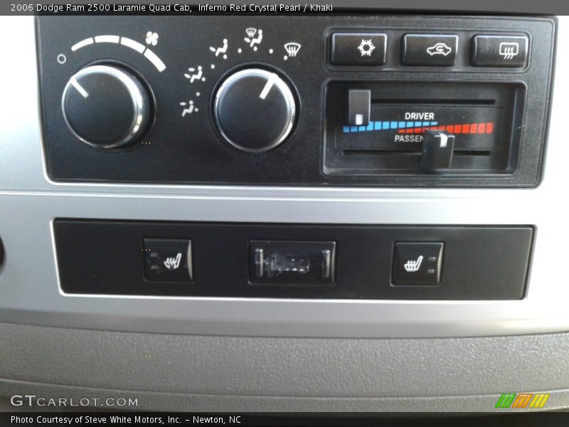 Inferno Red Crystal Pearl / Khaki 2006 Dodge Ram 2500 Laramie Quad Cab