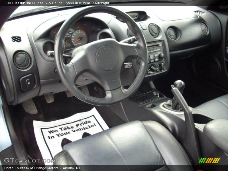 Steel Blue Pearl / Midnight 2003 Mitsubishi Eclipse GTS Coupe