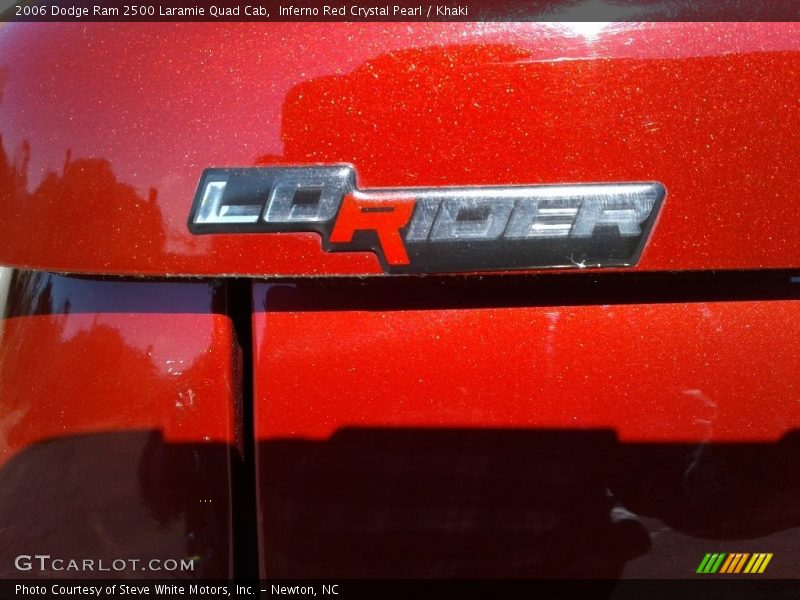 Inferno Red Crystal Pearl / Khaki 2006 Dodge Ram 2500 Laramie Quad Cab