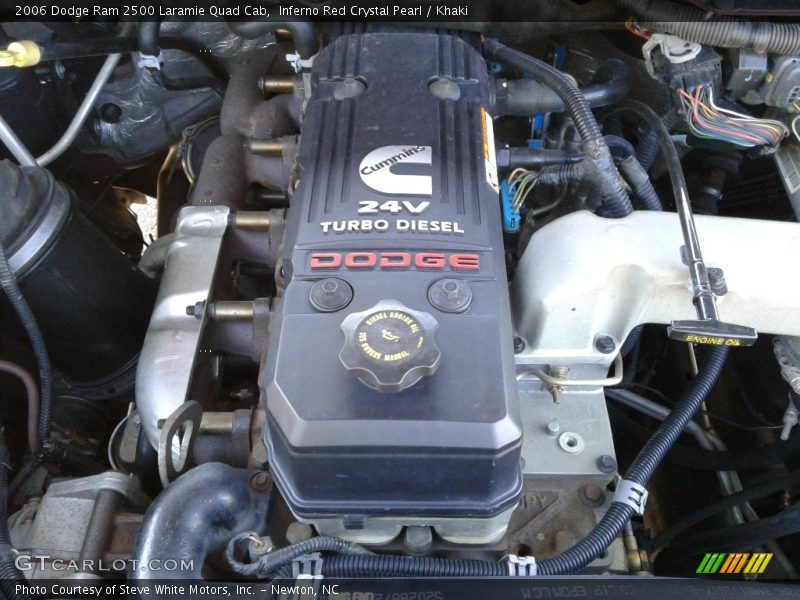 Inferno Red Crystal Pearl / Khaki 2006 Dodge Ram 2500 Laramie Quad Cab