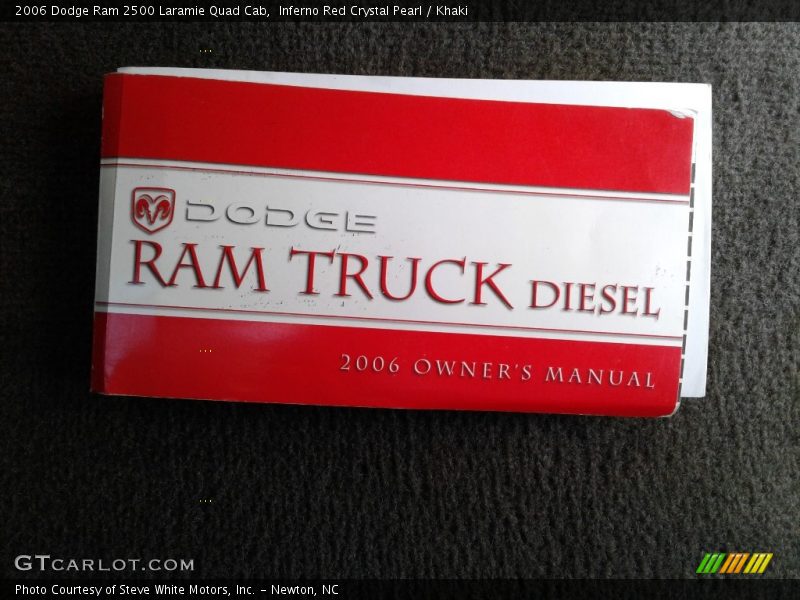 Inferno Red Crystal Pearl / Khaki 2006 Dodge Ram 2500 Laramie Quad Cab