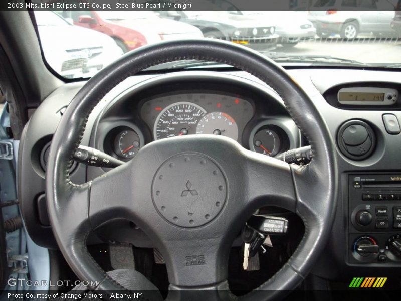 Steel Blue Pearl / Midnight 2003 Mitsubishi Eclipse GTS Coupe