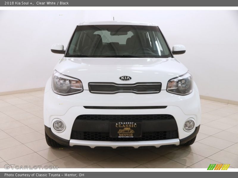 Clear White / Black 2018 Kia Soul +