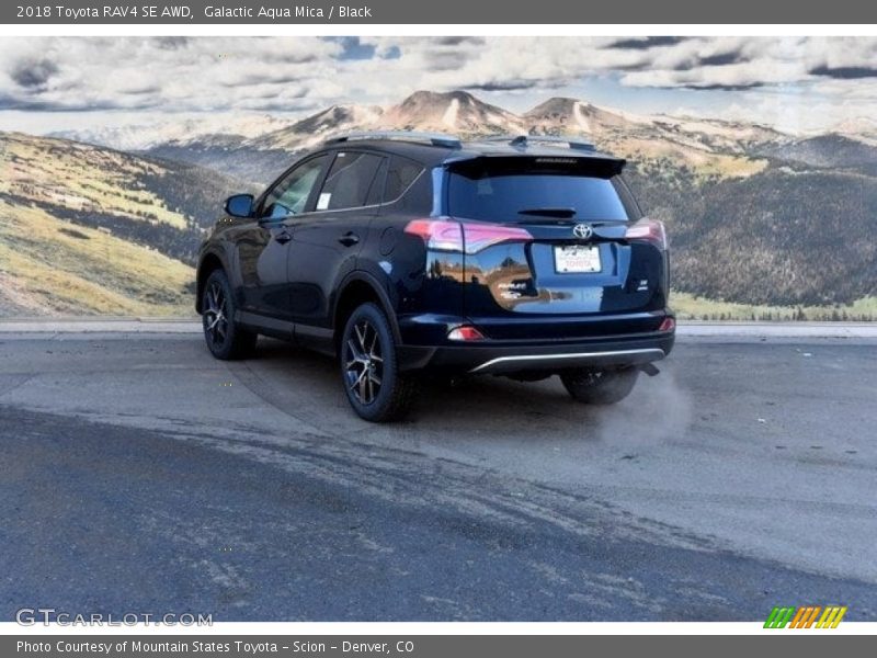 Galactic Aqua Mica / Black 2018 Toyota RAV4 SE AWD