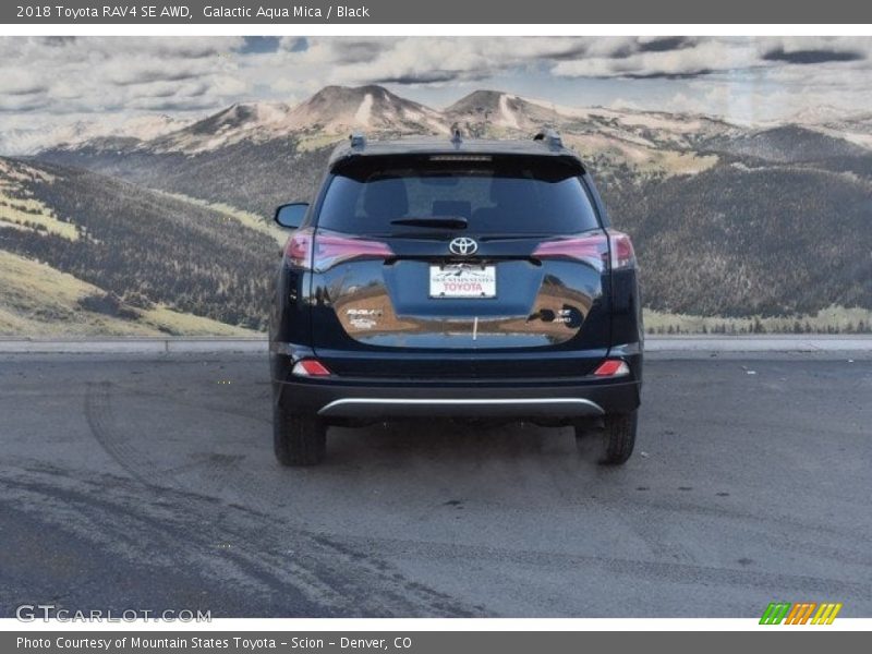 Galactic Aqua Mica / Black 2018 Toyota RAV4 SE AWD