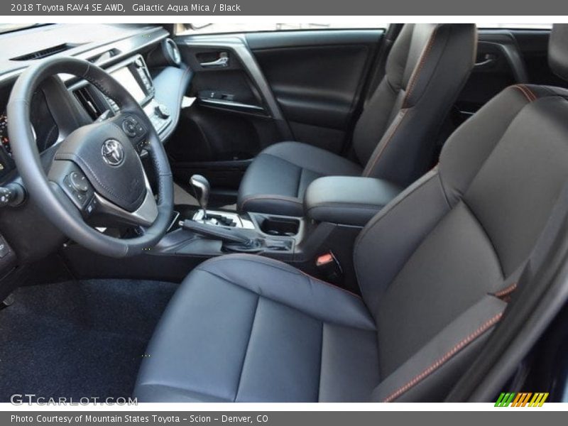 Galactic Aqua Mica / Black 2018 Toyota RAV4 SE AWD