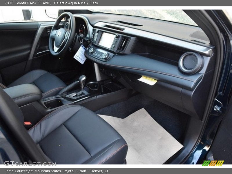 Galactic Aqua Mica / Black 2018 Toyota RAV4 SE AWD